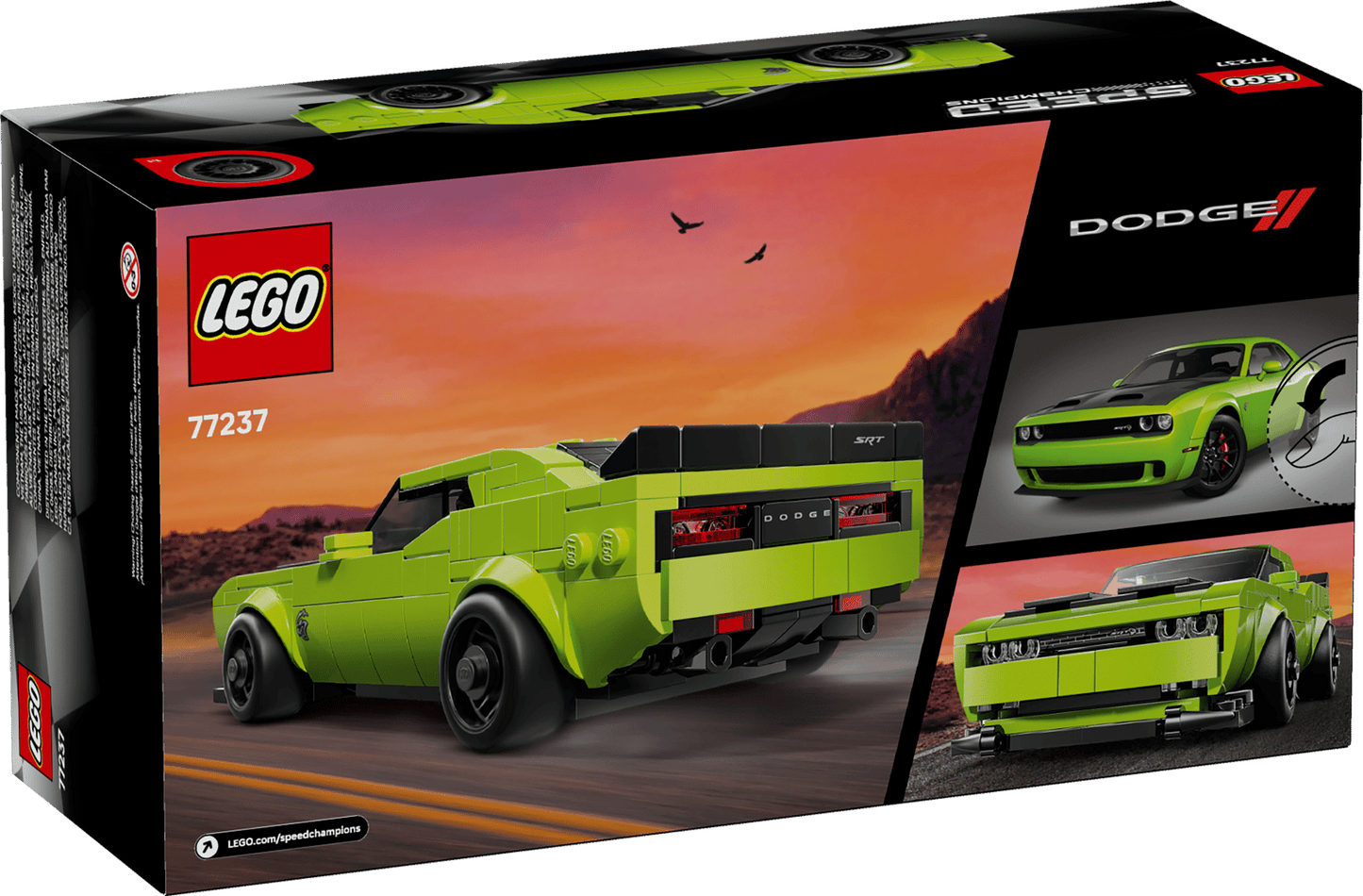 LEGO Dodge Challenger SRT Hellcat Sports Car Set 77237 Enforce Records