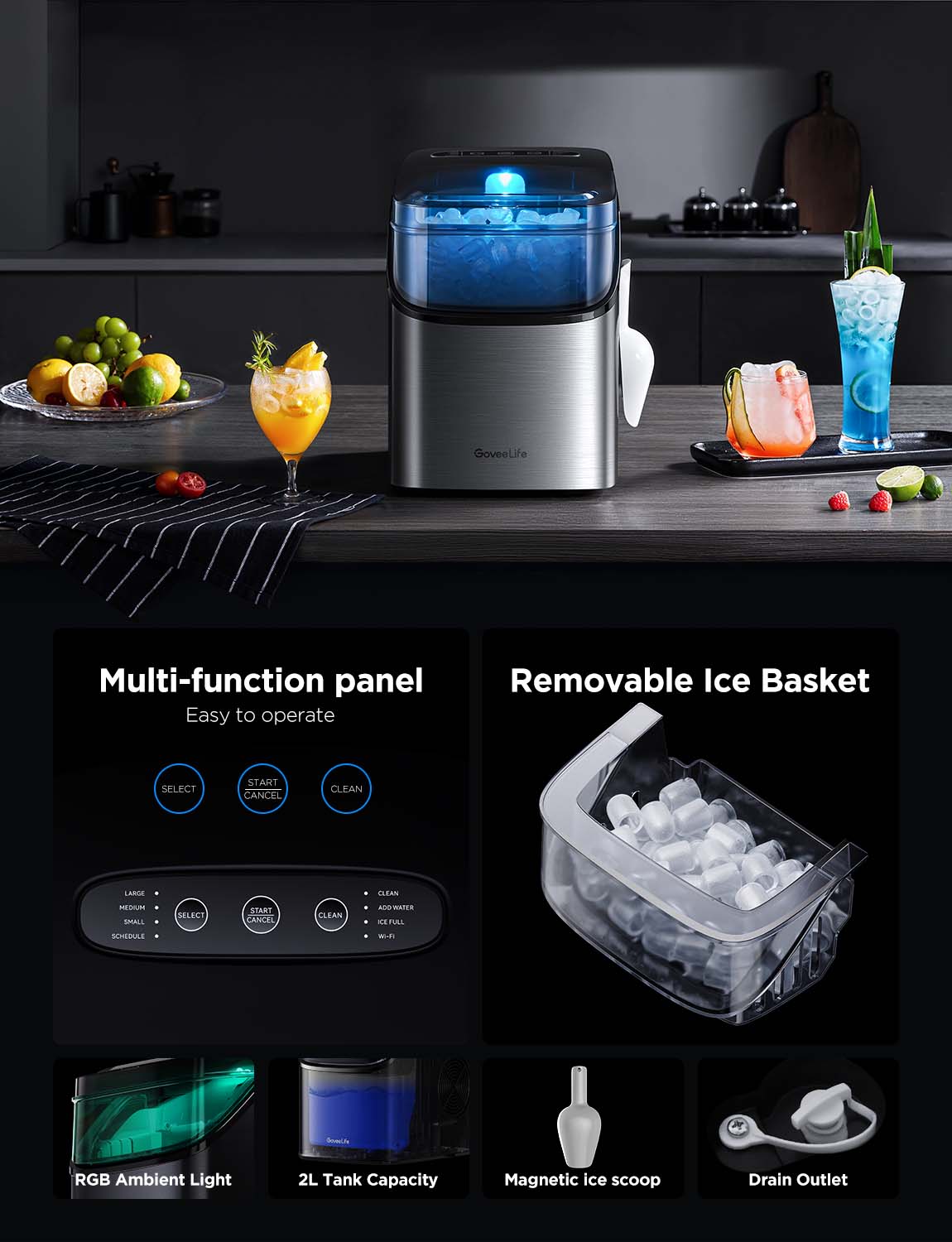 GoveeLife Smart Countertop Ice Maker 1s