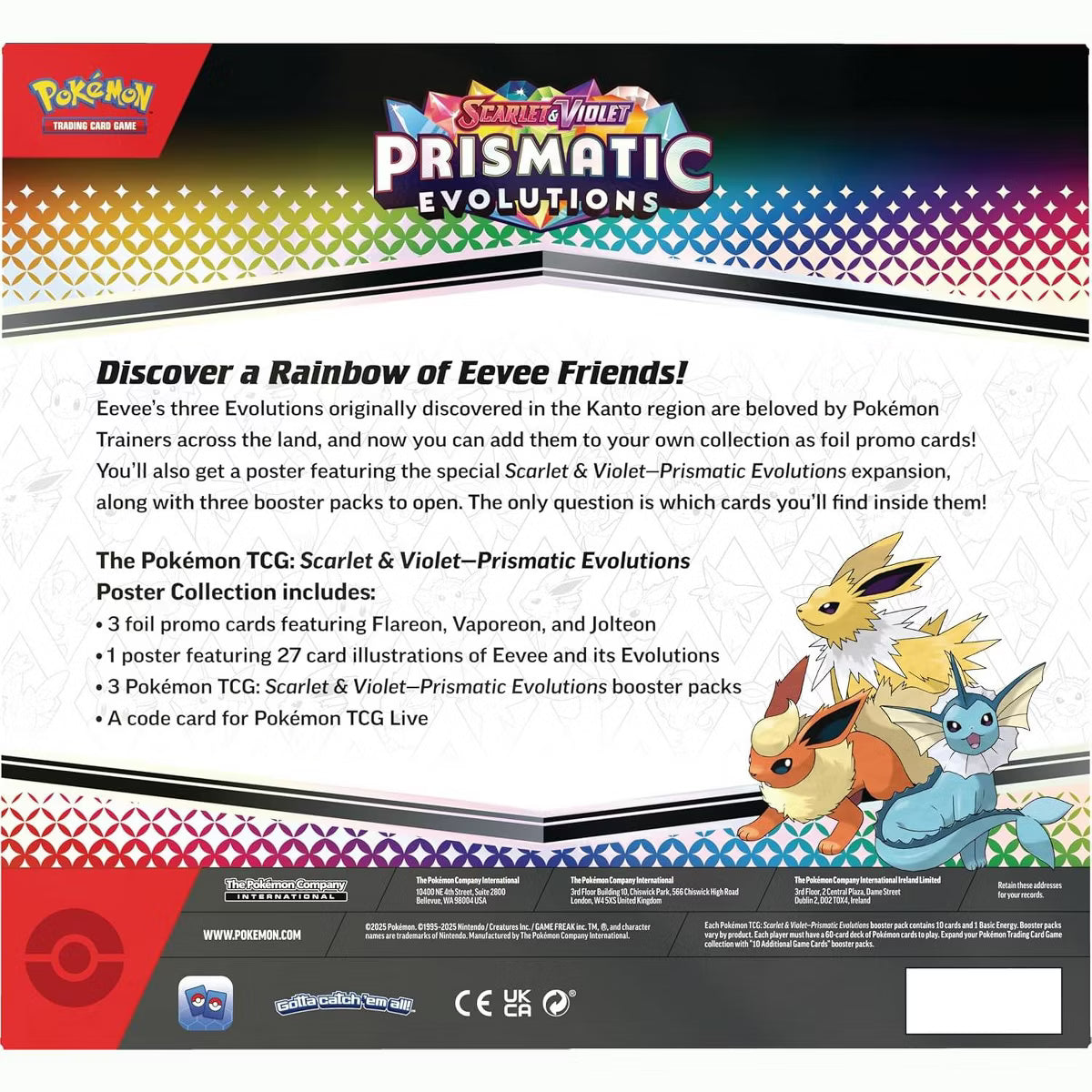 Pokemon TCG: Scarlet & Violet Prismatic Evolutions Poster Collection