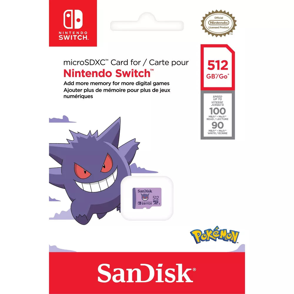 SanDisk Nintendo Switch Pokemon MicroSD Memory Card