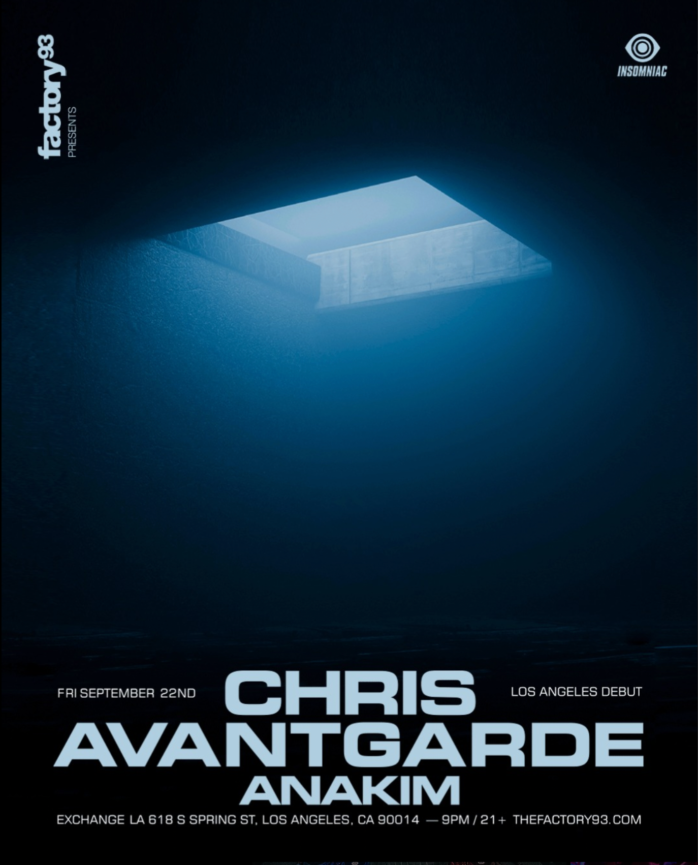 Factory 93 presents Chris Avantgarde [Exchange LA] - September 22nd